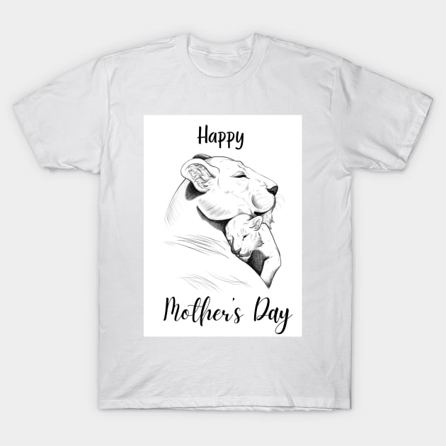 Happy Mother’s Day Lions T-Shirt by Lady Lilac